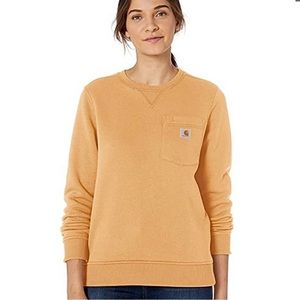 women's carhartt clarksburg pocket crew sweatshirt